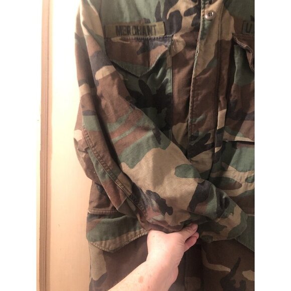 US Army Field Jacket Small Woodland Camo Cold Weather 8415-01-099-7831 + Liner - Picture 3 of 16